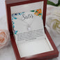Necklace for Sister | 14k White Gold Finish
