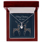Merry Christmas My Deer Necklace (14K White Gold or 18k Yellow Gold plated)