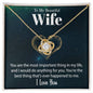 Galaxy Love Knot Necklace for Wife (White Gold plated and Yellow Gold plated options)