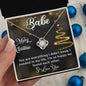 Merry Christmas Babe Necklace (White Gold or Yellow Gold finish)