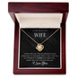 Love Knot Necklace for Wife (14k White Gold over Stainless Steel & Yellow Gold options)