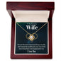 Galaxy Love Knot Necklace for Wife (White Gold plated and Yellow Gold plated options)