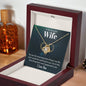 Galaxy Love Knot Necklace for Wife (White Gold plated and Yellow Gold plated options)