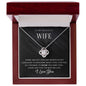 Love Knot Necklace for Wife (14k White Gold over Stainless Steel & Yellow Gold options)