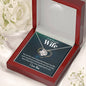 Galaxy Love Knot Necklace for Wife (White Gold plated and Yellow Gold plated options)