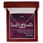 Soulmate Interlocking Hearts Necklace - Steel/Rose Gold Finish or Gold Finish Options