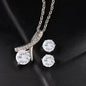 Necklace and Earring Set for Babe - White Gold Plated