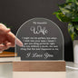 Engraved Acrylic for my Wife - You Are the Best Thing...