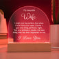 Engraved Acrylic for my Wife - You Are the Best Thing...