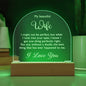 Engraved Acrylic for my Wife - You Are the Best Thing...