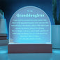 Engraved Acrylic Message to my Granddaughter