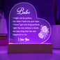 Printed Acrylic Heart for Babe With Roses - I might not be perfect...