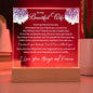 To My Wife - Floral Printed Acrylic Plaque - I Can't Live Without You