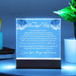 To My Wife - Floral Printed Acrylic Plaque - I Can't Live Without You