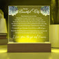 To My Wife - Floral Printed Acrylic Plaque - I Can't Live Without You