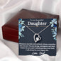To Daughter From Dad - 14k White Gold or 18k Yellow Gold finish