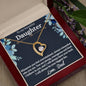 To Daughter From Dad - 14k White Gold or 18k Yellow Gold finish