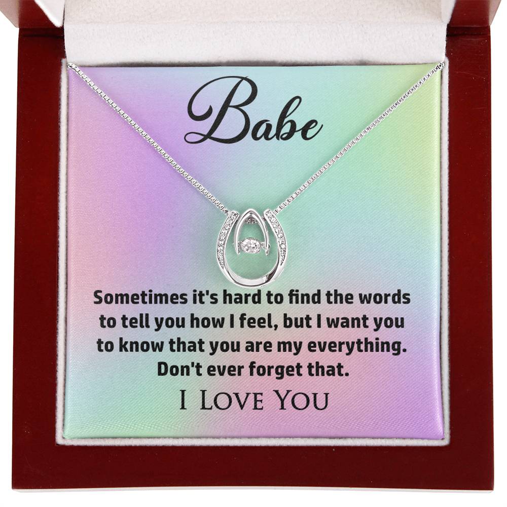 Love Luck Necklace - White Gold Plated Stainless Steel