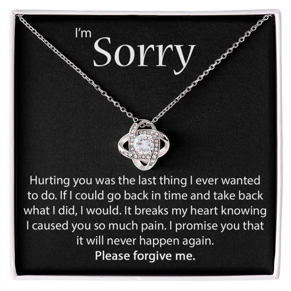 Apology Necklace - White Gold or Yellow Gold Options