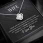 Love Knot Necklace for Wife (14k White Gold over Stainless Steel & Yellow Gold options)