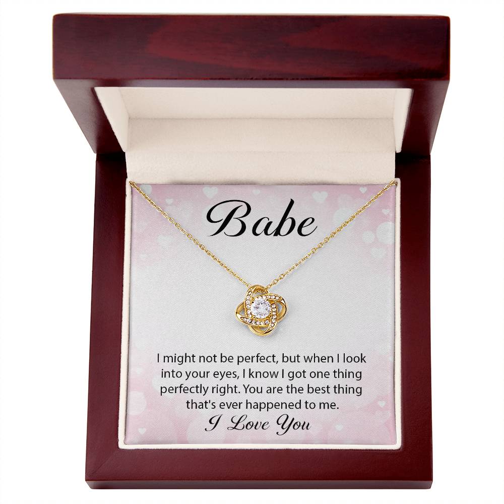 Babe Love Knot Necklace - I Might Not Be Perfect