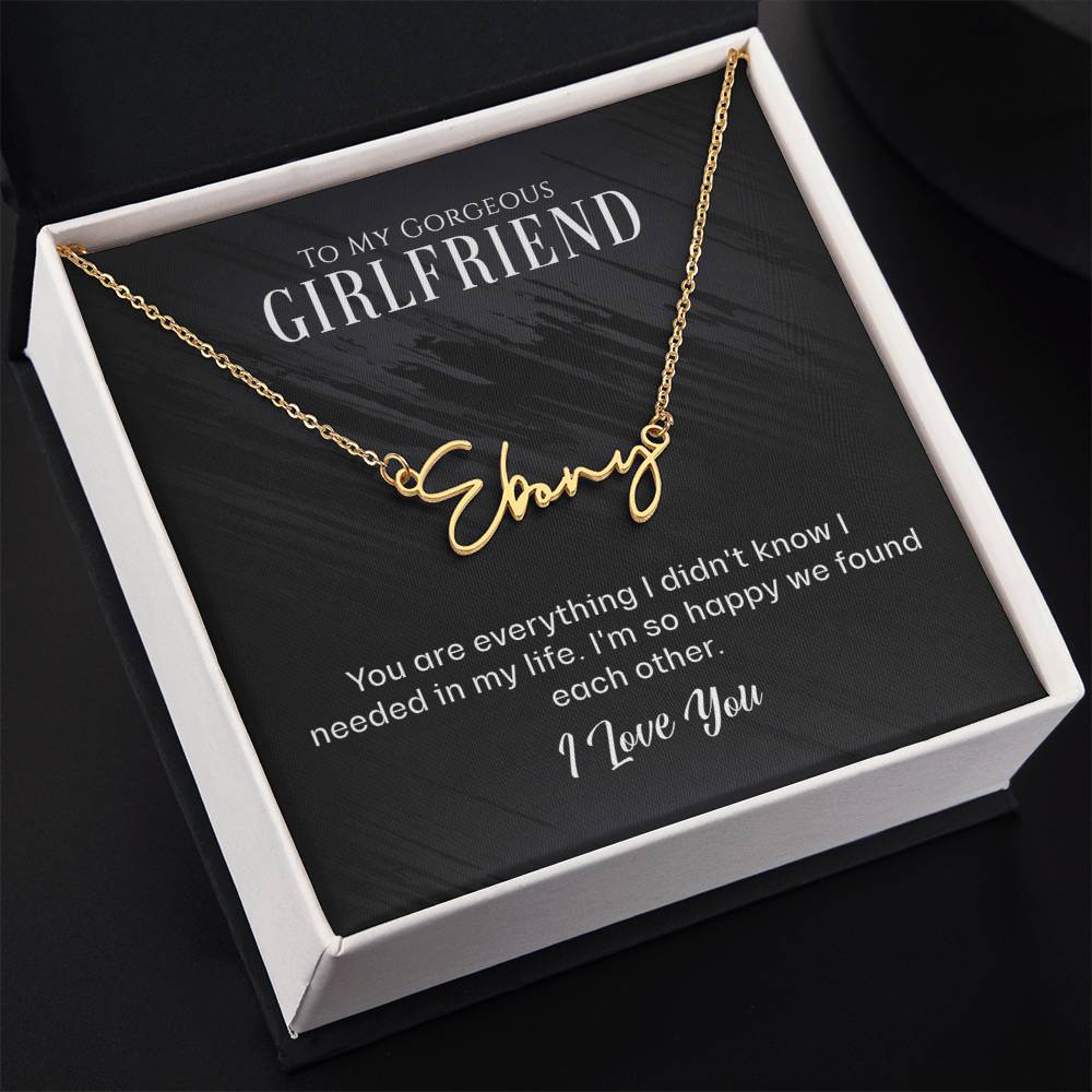 To My Girlfriend - Personalized Necklace