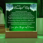 To My Wife - Floral Printed Acrylic Plaque - I Can't Live Without You