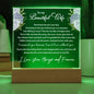 To My Wife - Printed Acrylic Plaque - I Can't Live Without You