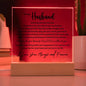 To My Husband - Printed Acrylic Plaque - I Can't Live Without You