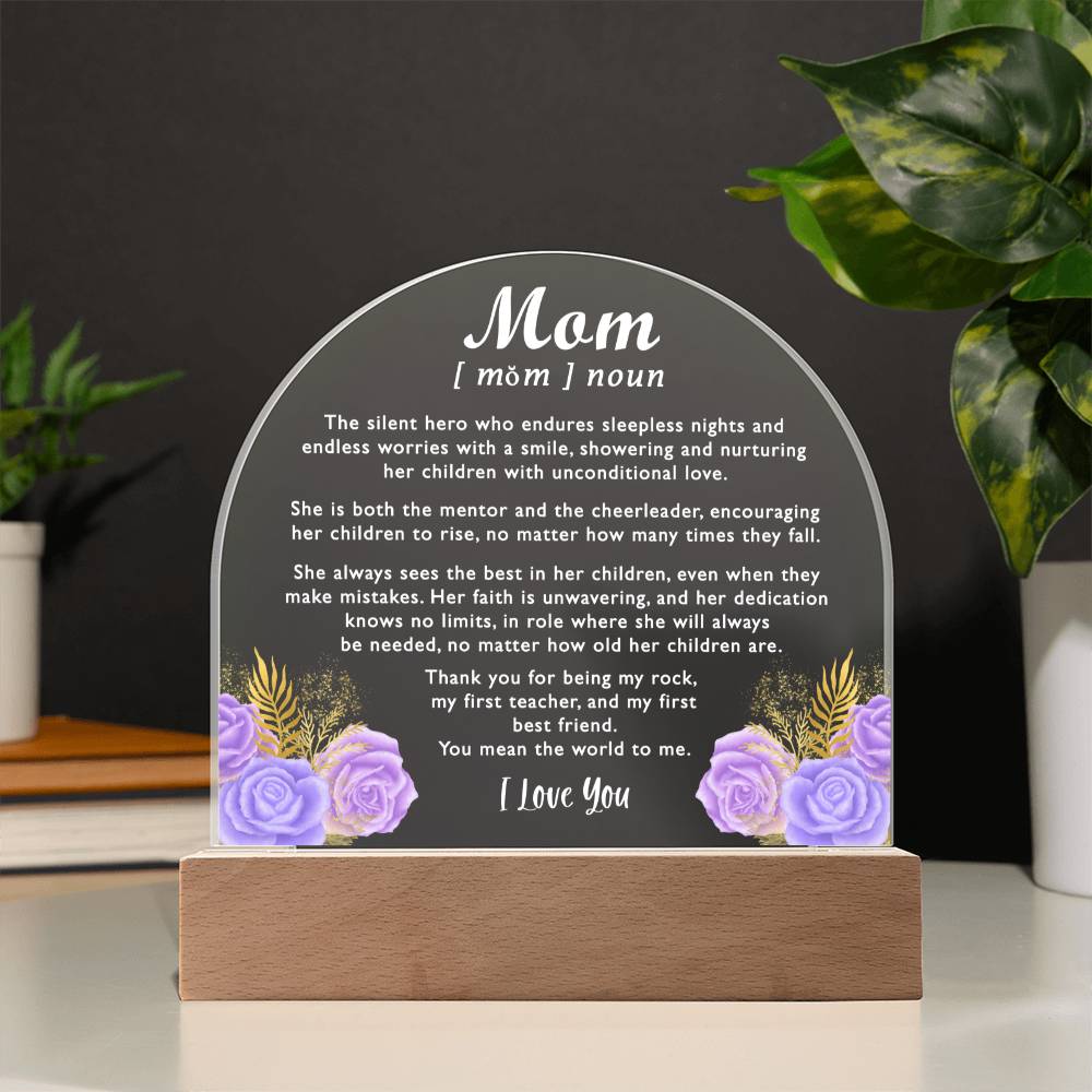 Definition of Mom - Printed Acrylic Plaque