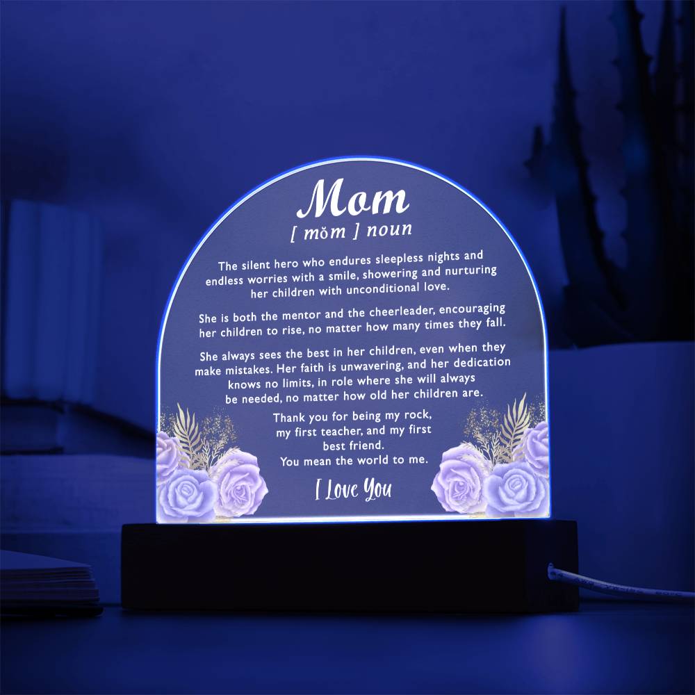 Definition of Mom - Printed Acrylic Plaque