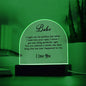 Babe - Printed Acrylic Plaque with LEDs