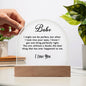 Babe - Printed Acrylic Plaque with LEDs