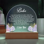 Babe, You Are the Heart of Our World - Acrylic Plaque