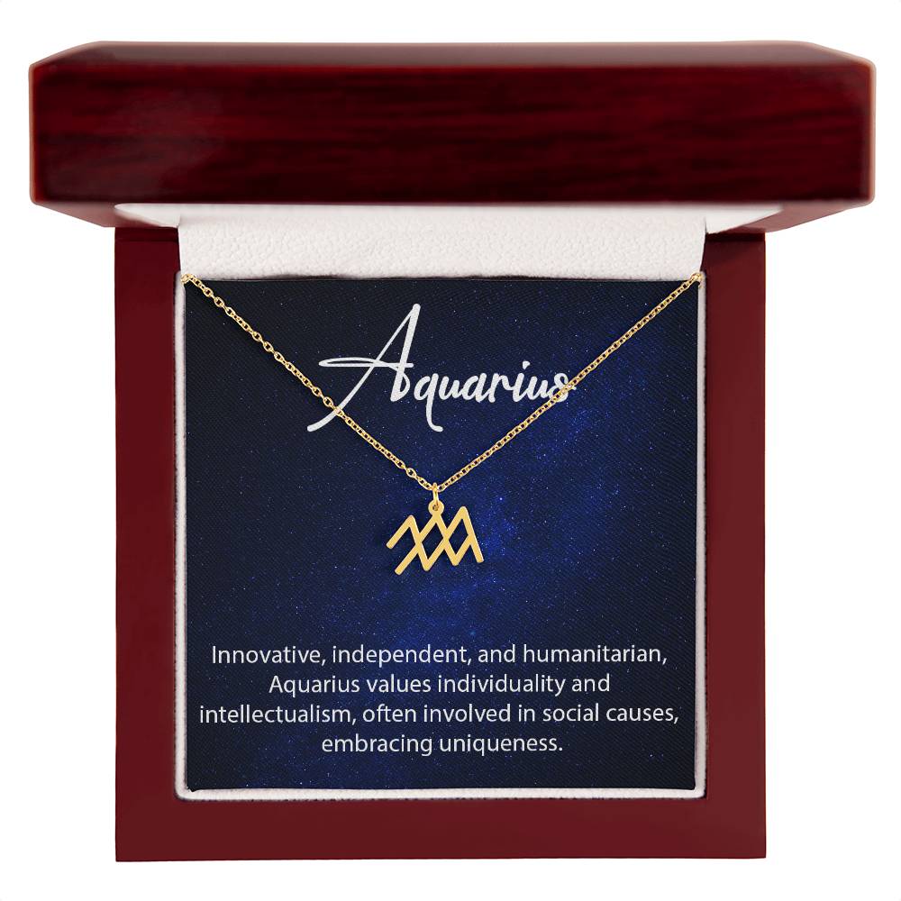 Aquarius Zodiac Necklace