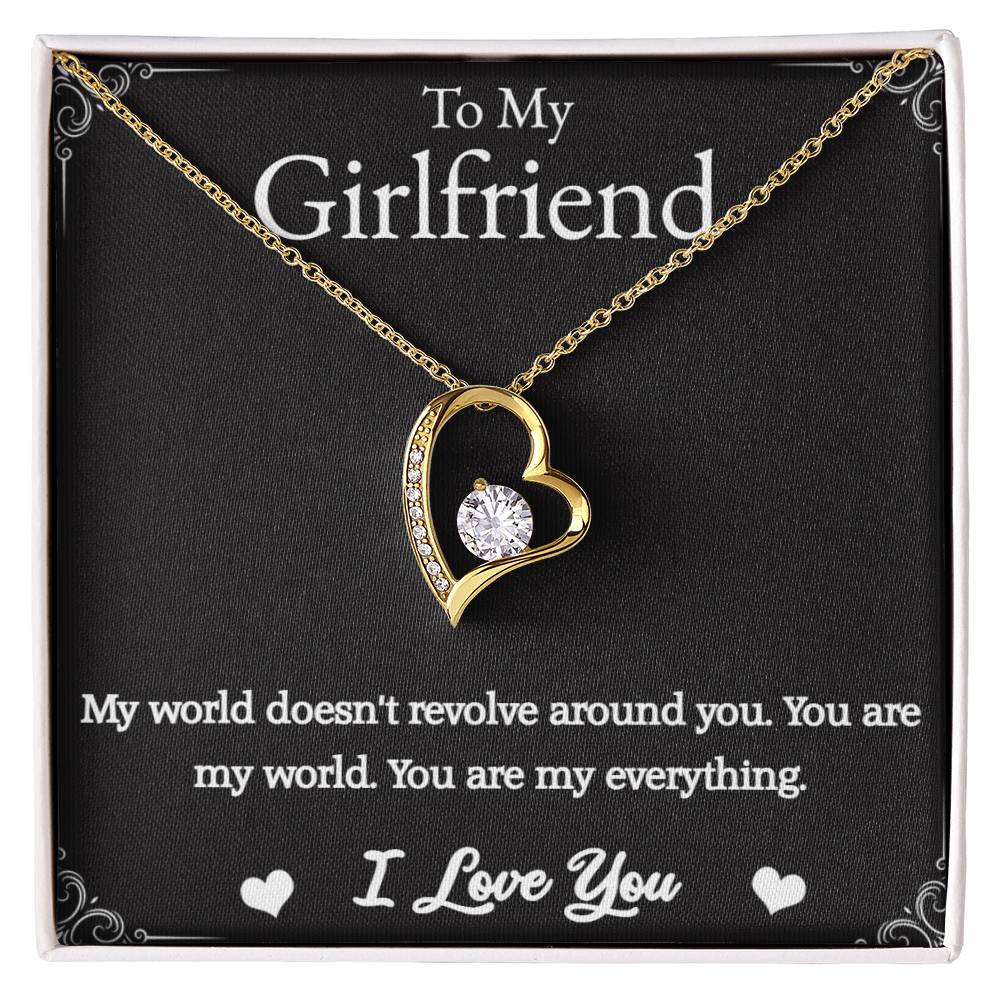 Forever Necklace for Girlfriend - White Gold Finish and Gold Finish Options