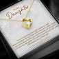 Forever Love Necklace for Daughter - White Gold plated and Yellow Gold options