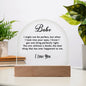 Babe - Printed Acrylic Plaque with LEDs