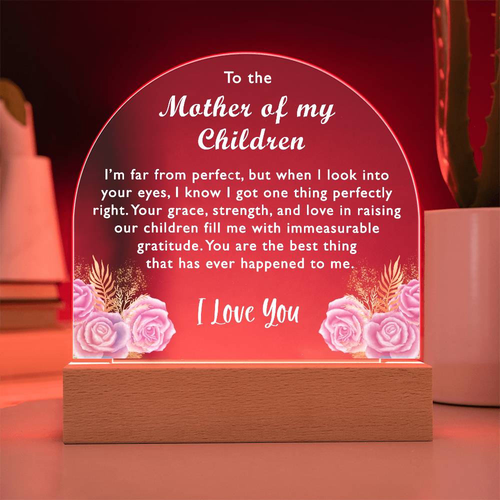 To the Mother of My Children - Acrylic Plaque