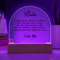 Babe - Printed Acrylic Plaque with LEDs
