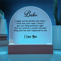 Babe - Printed Acrylic Plaque with LEDs