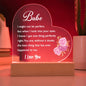 Printed Acrylic Heart for Babe With Roses - I might not be perfect...