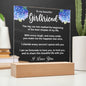 To My Girlfriend - Printed Acrylic Plaque - I'm So Fortunate To Have You