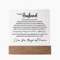 To My Husband - Printed Acrylic Plaque - I Can't Live Without You