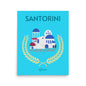 Santorini Greece - Minimalist Travel Poster Aesthetic