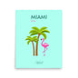 Miami, Florida - Minimalist Travel Poster Aesthetic