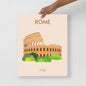 Rome, Italy - Minimalist Travel Poster Aesthetic