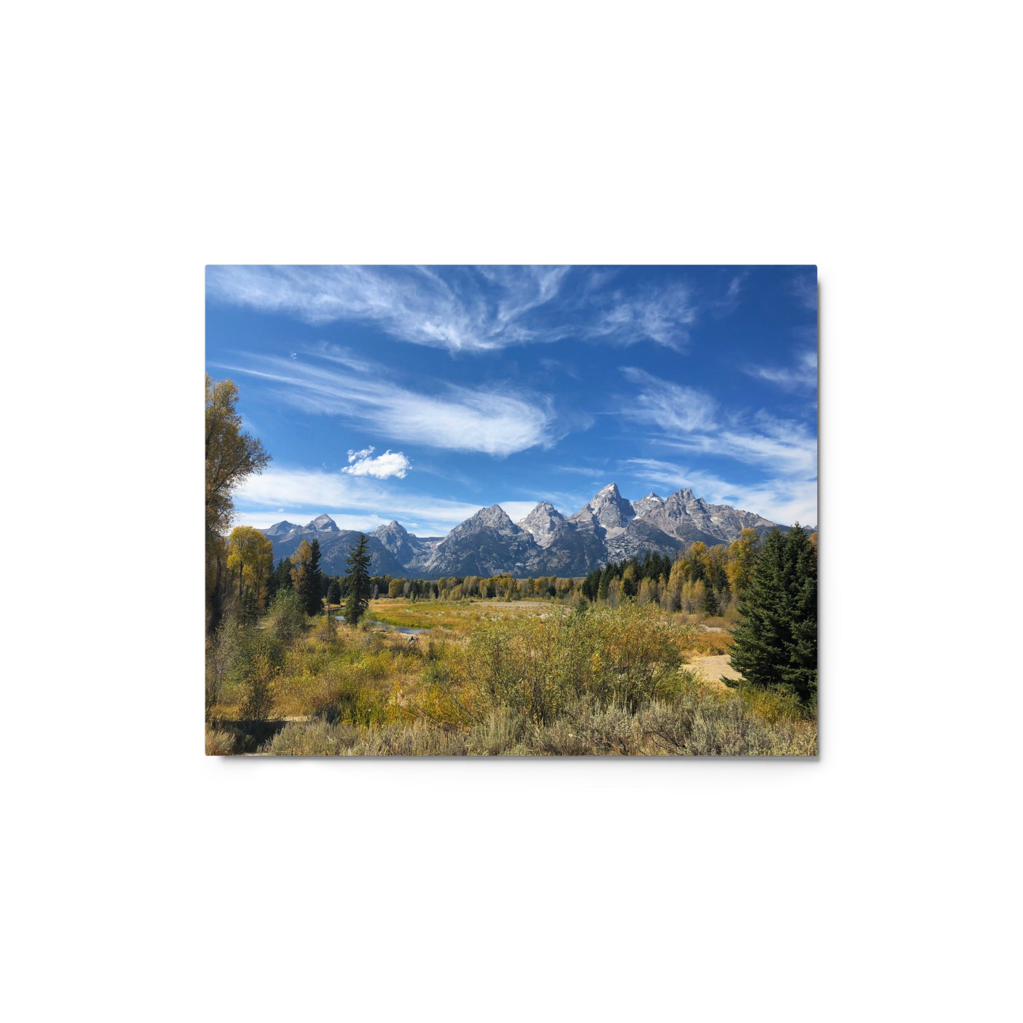 Tetons, Wyoming - Landscape Metal Photograph Print (8x10")