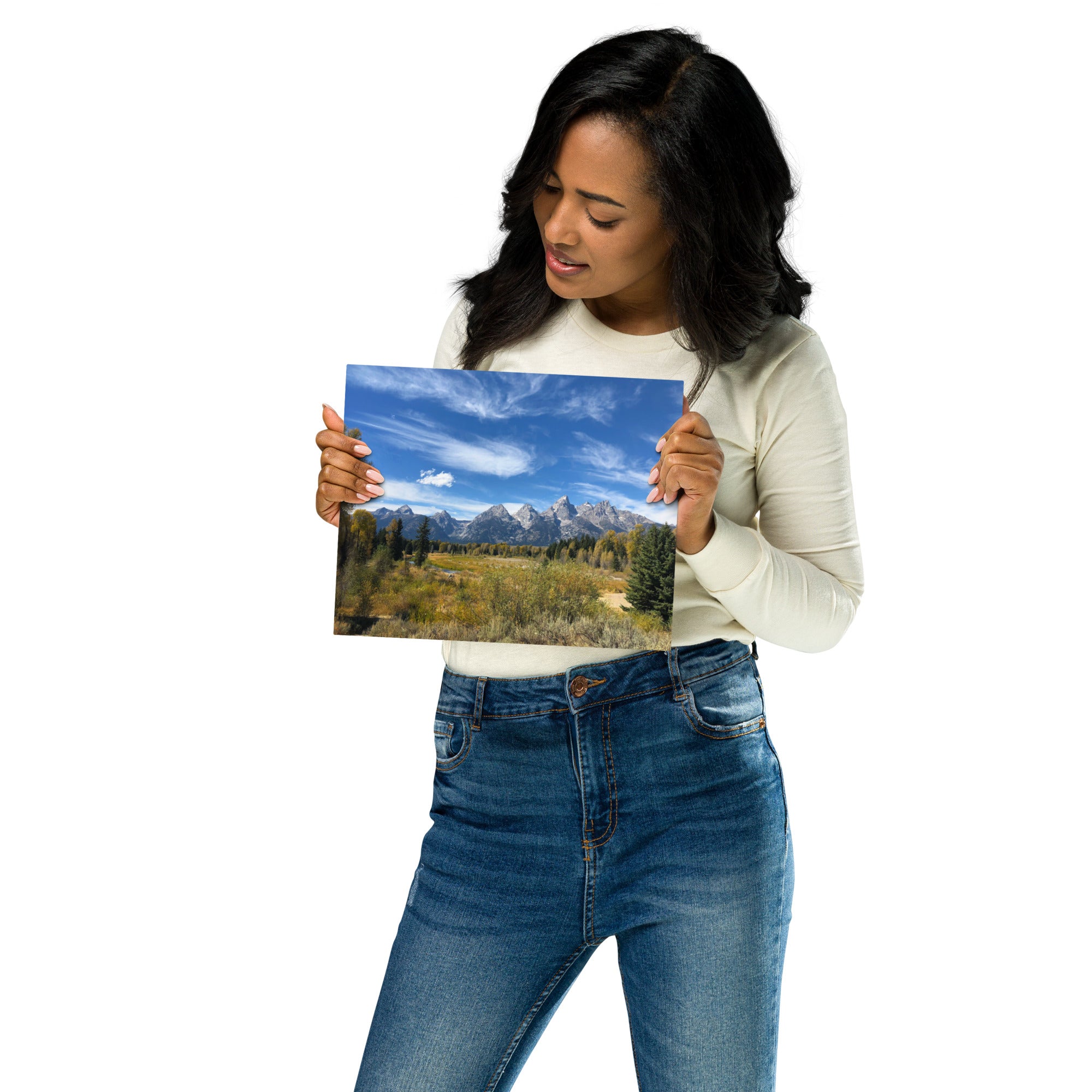 Tetons, Wyoming - Landscape Metal Photograph Print (8x10")