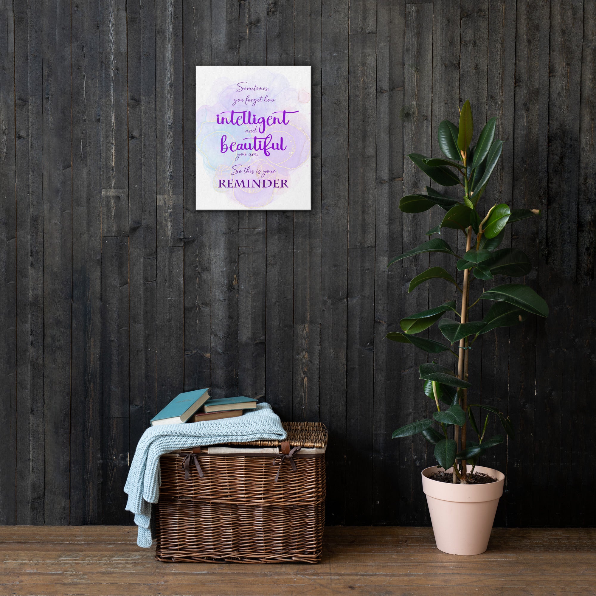 Beautiful & Intelligent Reminder - Thin Canvas Print